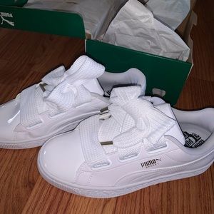White womens puma sneakers